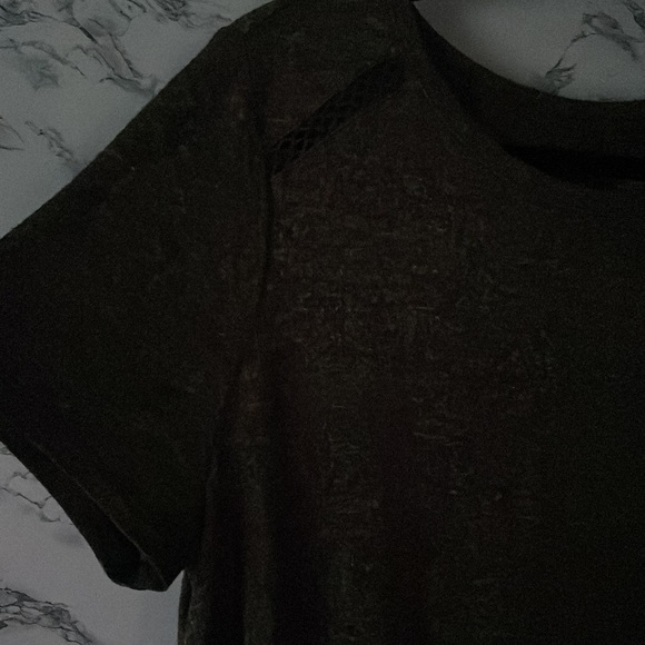 Lane Bryant size 14/16 olive marled short sleeve knit top. - Picture 4 of 5